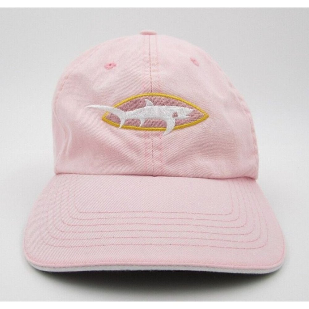 Women Old Harbor Outfitters Cotton Pink Embroidered Shark Baseball Hat